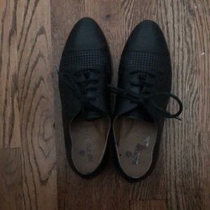 Black loafers
